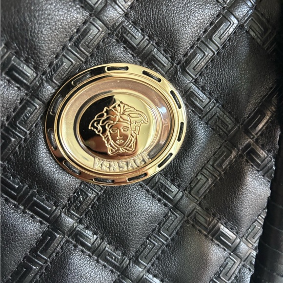Versace Black Quilted Handbag - Picture 2 of 16
